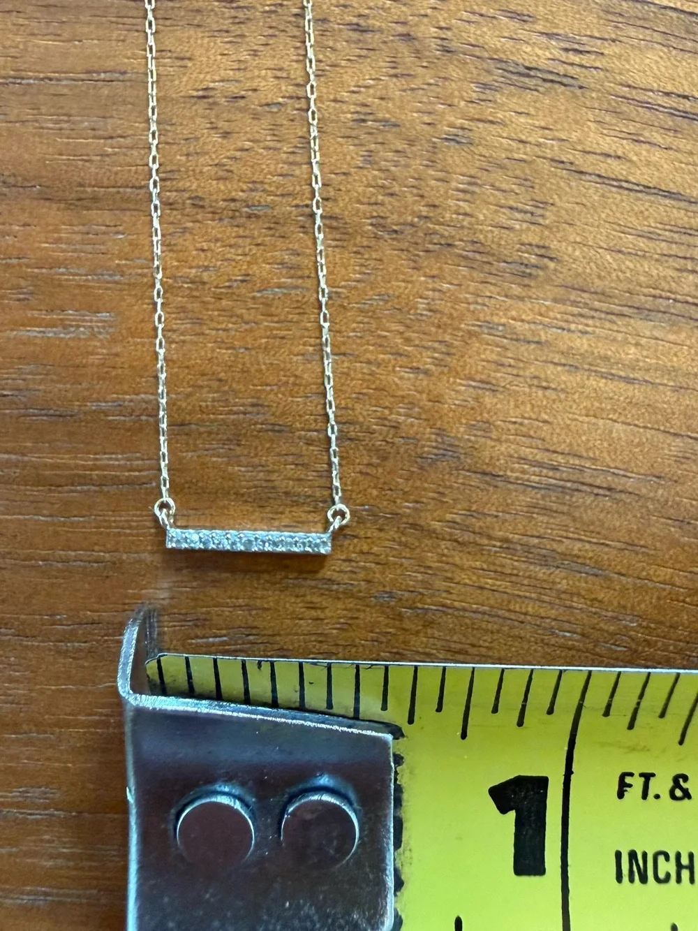 Adina Reyter Pave diamond bar Gold Chain Necklace